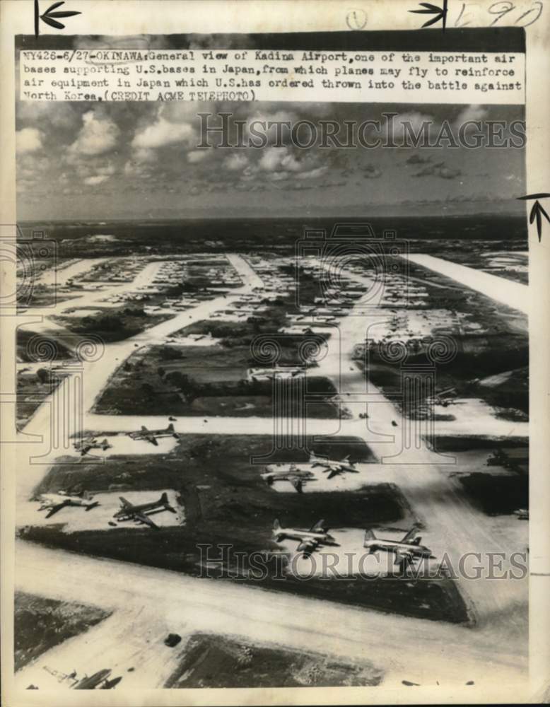 1950 Press Photo Kadina Airport, U.S. Air Base in Japan - nom09052- Historic Images