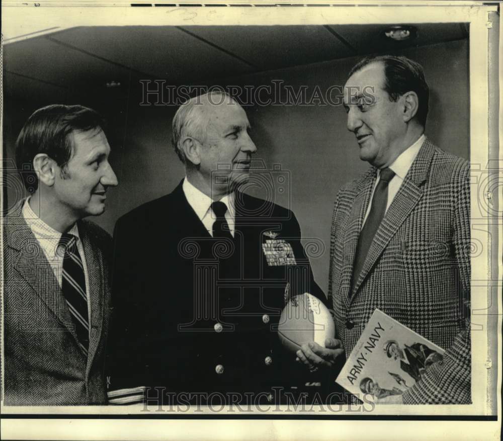 1973 Press Photo Army, Navy Military Academy Football Coaches at Pre-Game Lunch- Historic Images