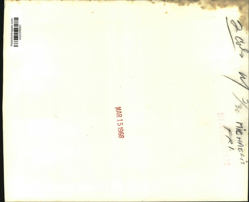 1968 Press Photo General John Michaelis, Major Othon Valent Admire Bronze Boot