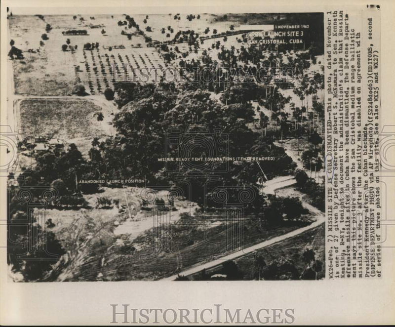 Load image into Gallery viewer, 1963 Press Photo San Cristobal Soviet Ballistic Missile Site Disabled, Cuba
