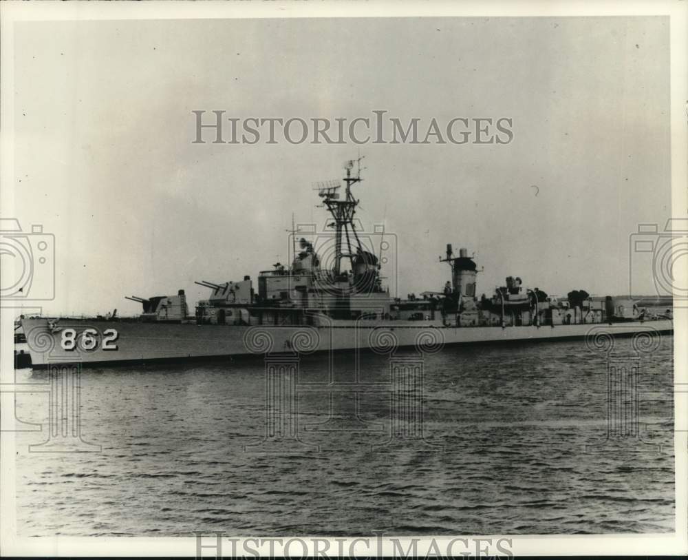 1961 Press Photo Navy Destroyer USS Vogelgesang on Water - nom12187- Historic Images