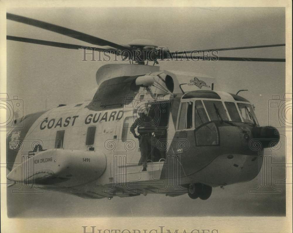 1976 Press Photo United States Coast Guard Helicopter - nom13369- Historic Images