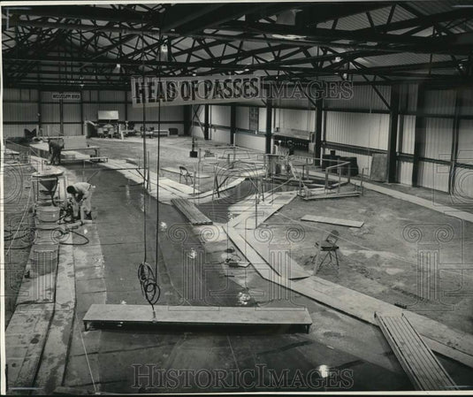 1975 Press Photo Corps of Engineers' Model of Mississippi River Mouth