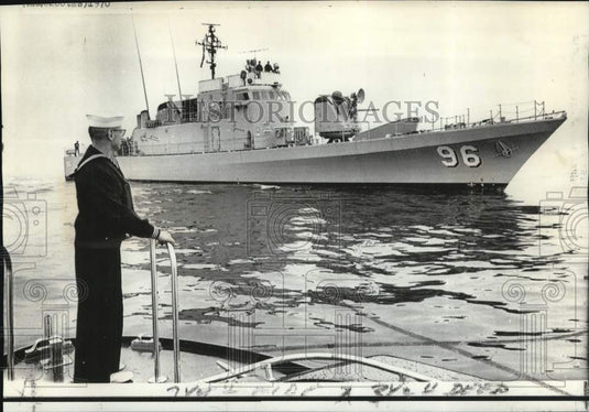 1970 Press Photo USS Benicia, U.S. Navy Gunboat, Los Angeles Harbor - nom16947