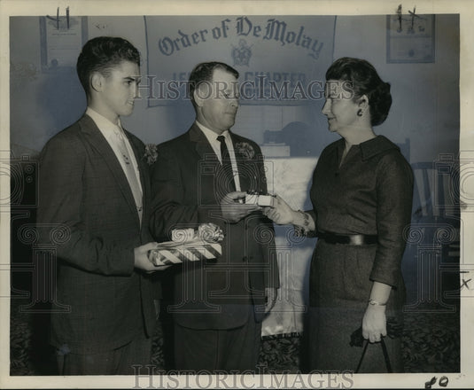 1959 Press Photo Wilson Russell honored at Order of DeMolay ceremonies in Gretna