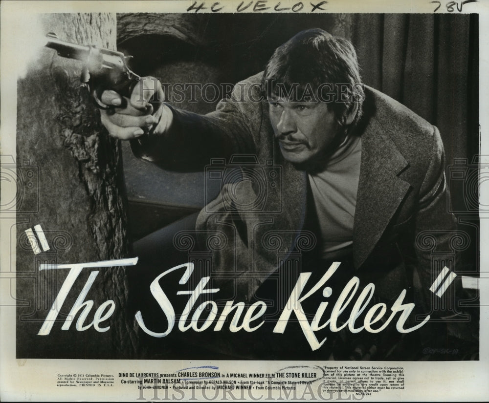 1973 Press Photo Charles Bronson in &quot;The Stone Killer&quot;- Historic Images