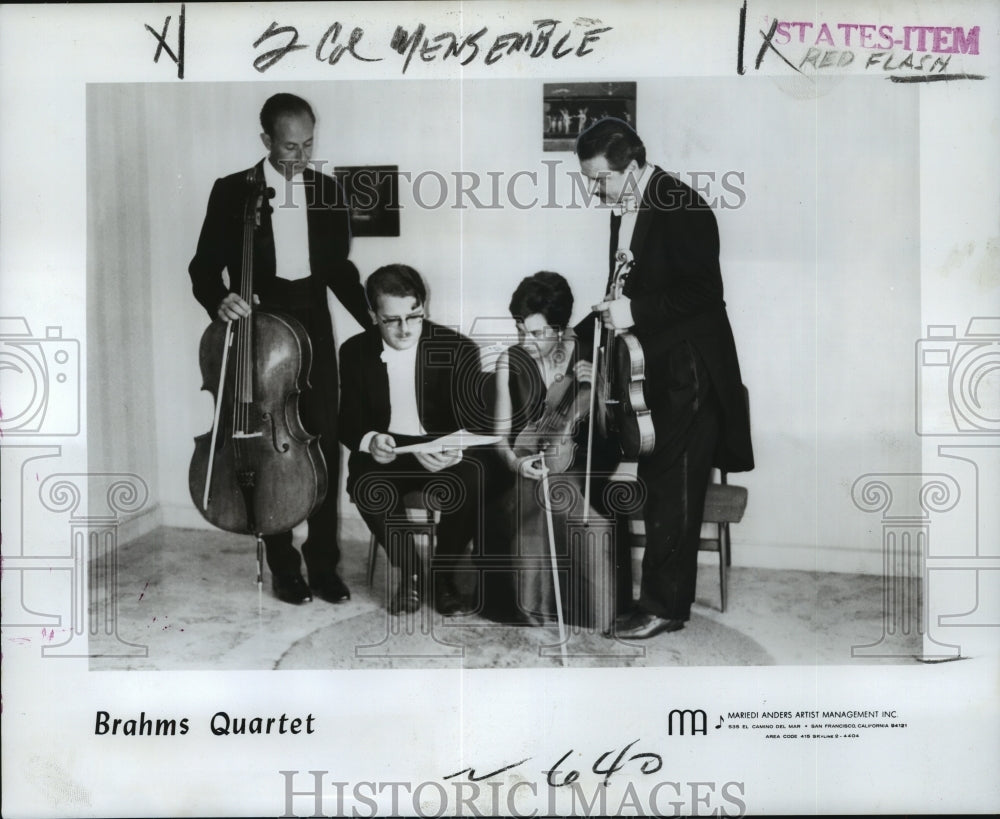1969 Press Photo Italian ensemble the Brahms Quartet to perform at Dixon Hall