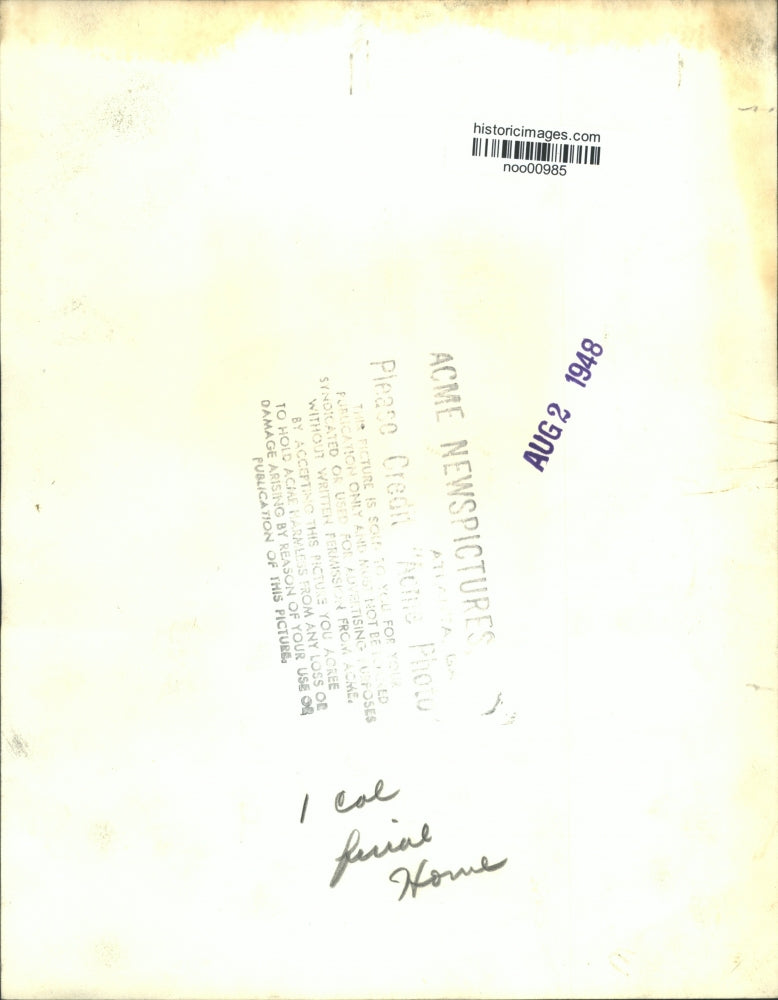 1948 Press Photo Thomas C. Blaisdell Jr. & Wife Hear William Remington Testimony