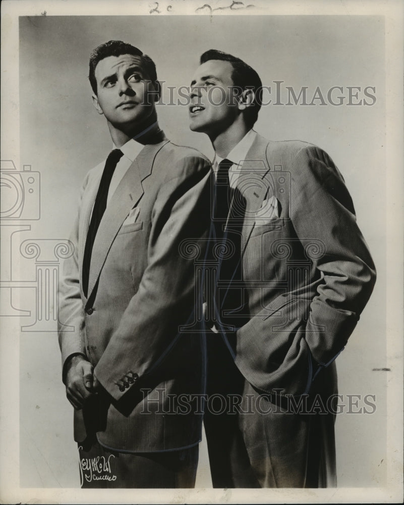 1957 Press Photo The Blackburn Twins added to B'nal B'rith benefit show