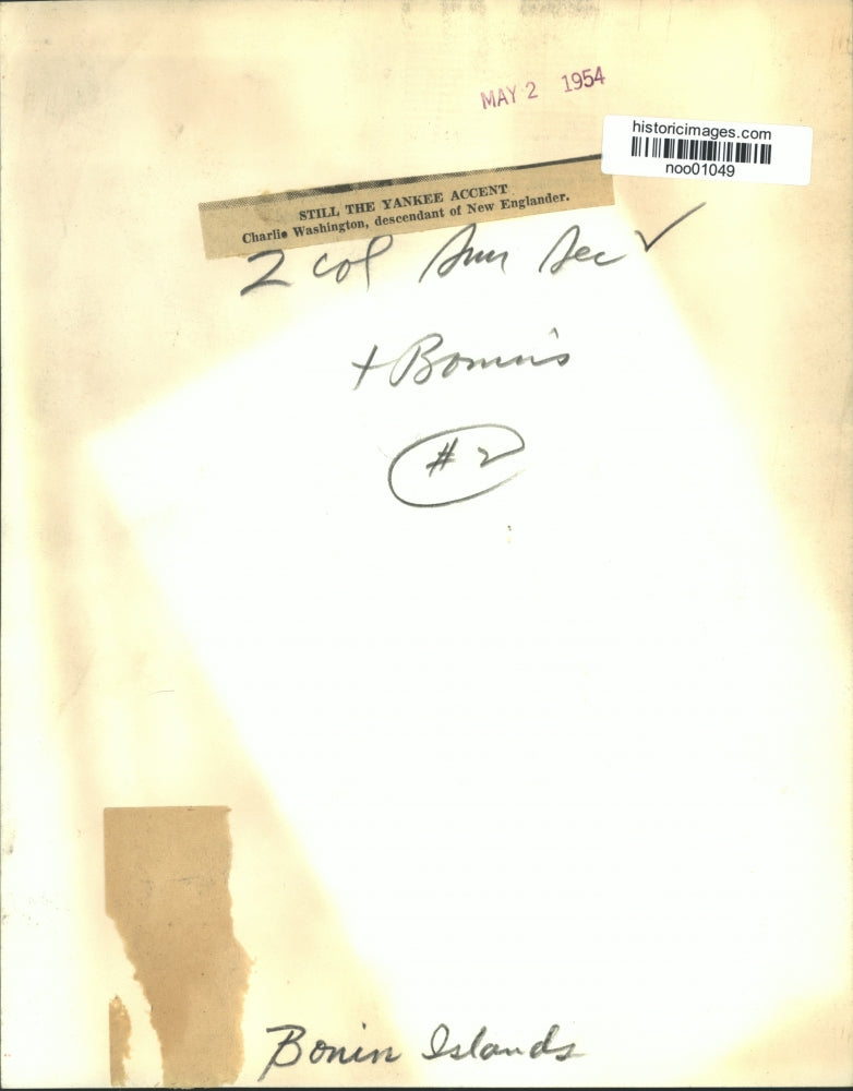 1954 Press Photo Charlie Washington, descendant of New Englander - noo01049