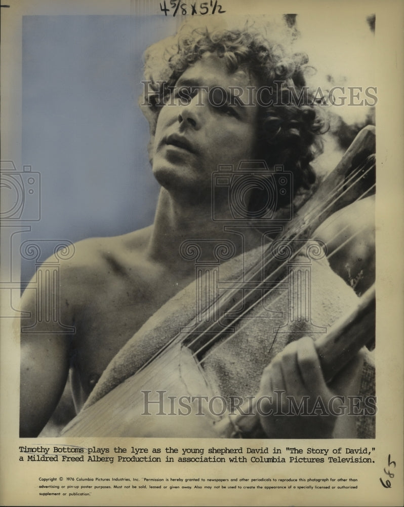 1976 Press Photo Timothy Bottoms as the young shepherd in The Story of David- Historic Images