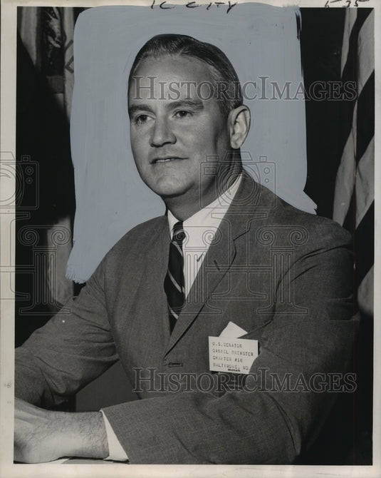 1965 Press Photo Senator Daniel Brewster at Disabled American Veterans banquet