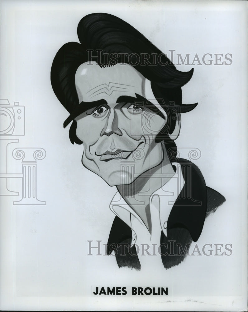 1969 Press Photo James Brolin as a cartoon character - noo01152