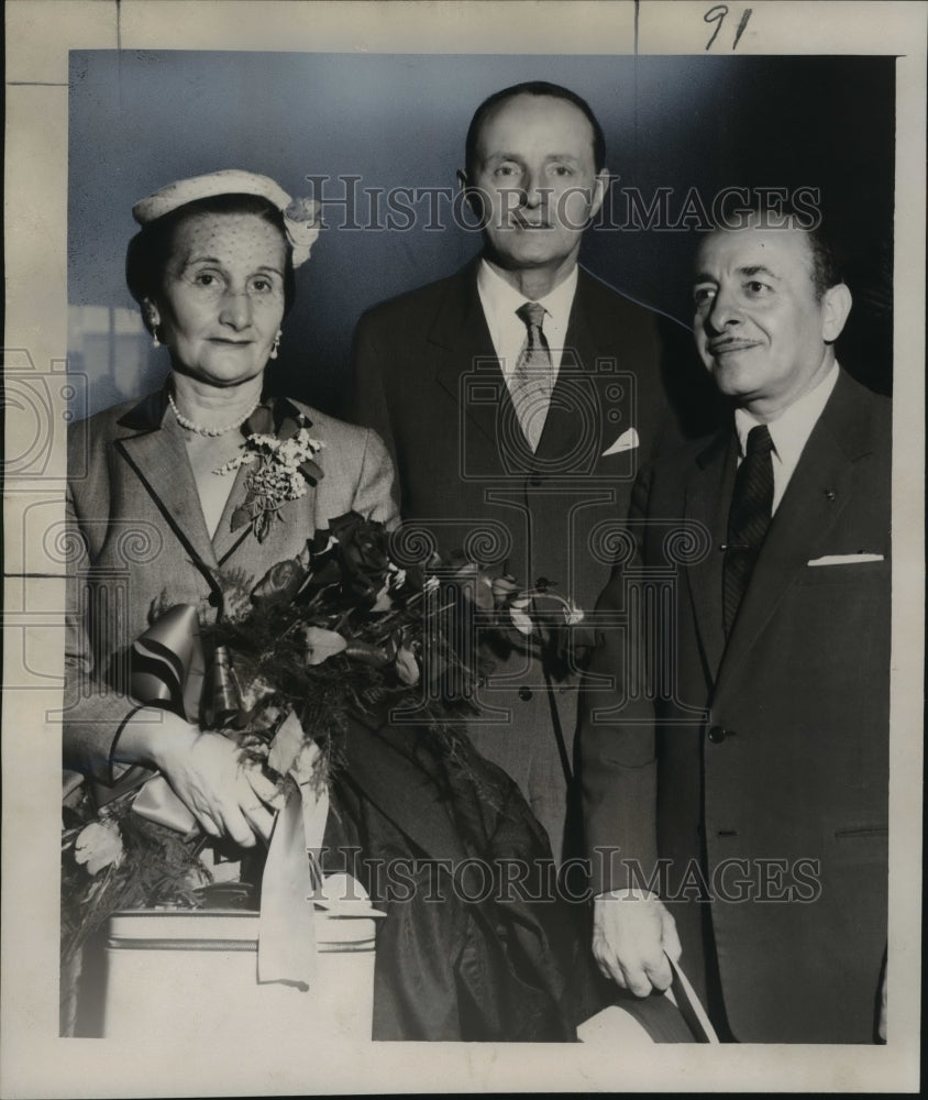 1955 Press Photo Italian Ambassador to the U.S. Manlio Brosio &amp; wife - noo01320- Historic Images