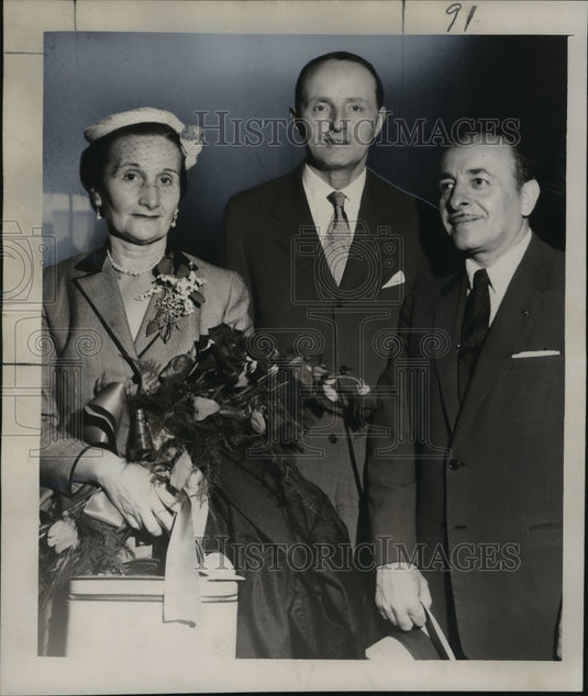 1955 Press Photo Italian Ambassador to the U.S. Manlio Brosio & wife - noo01320- Historic Images