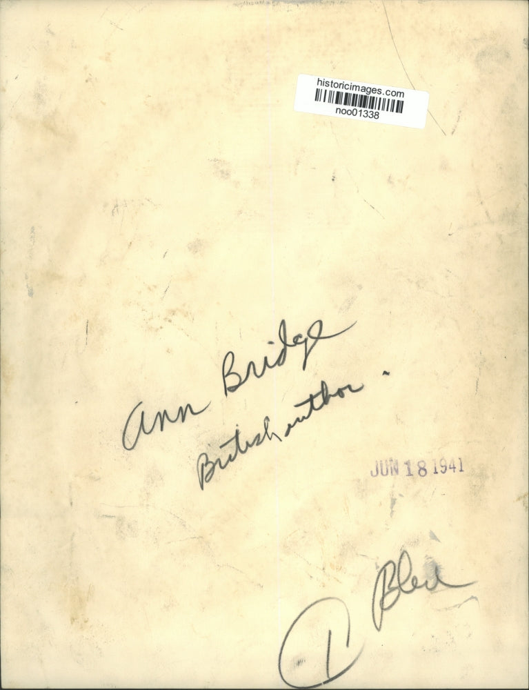 1941 Press Photo Ann Bridge, British Author - noo01338