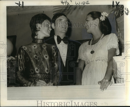 1971 Press Photo Pat Buchanan, Morris Herman & Ann Maylie- Historic Images