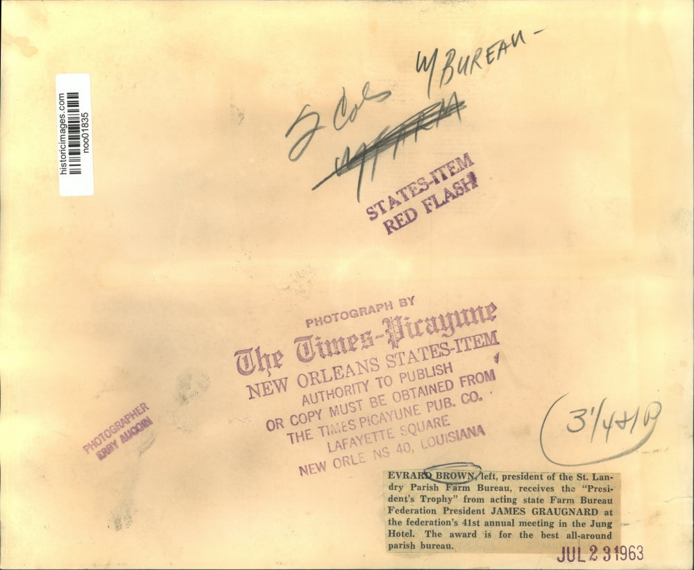 1963 Press Photo The State Farm Bureau Federation's 41st annual meeting