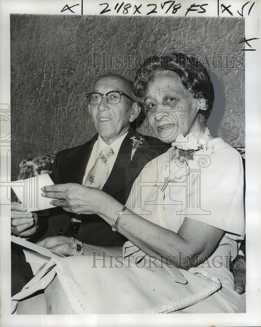 1976 Press Photo Mr. and Mrs. Herbert Brown celebrated 50th wedding anniversary- Historic Images