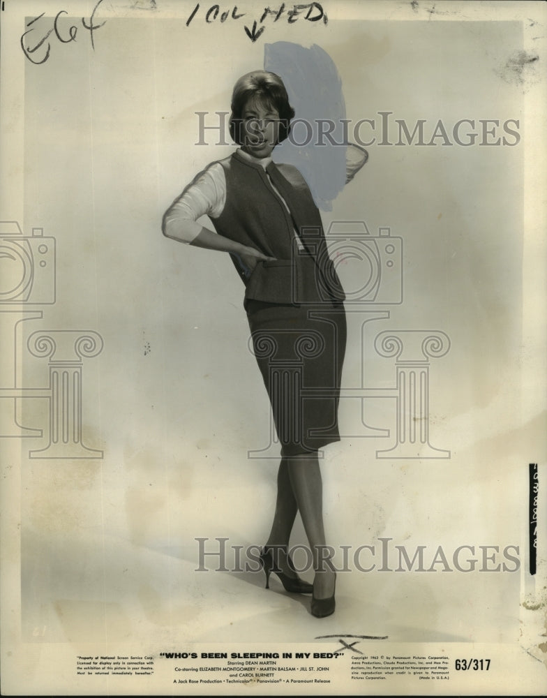 1964 Press Photo Carol Burnett, a star of Who's Been Sleeping in My Bed?- Historic Images