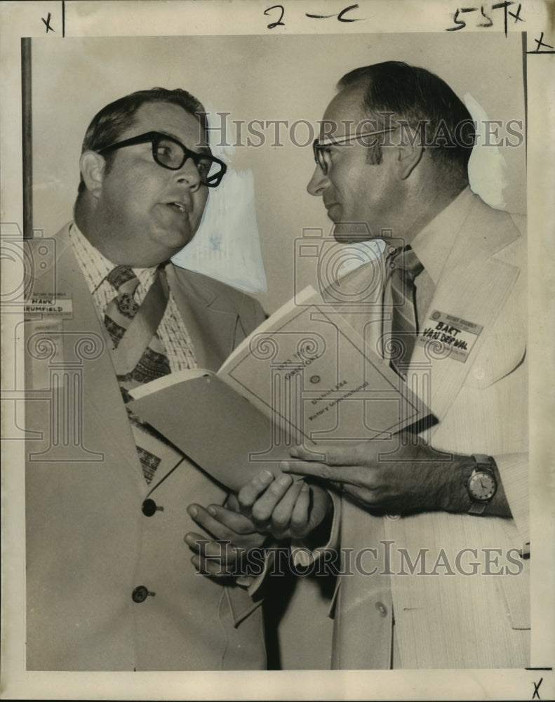 1973 Press Photo C. H. &quot;Hank&quot; Brumfield, governor of Rotary International - Historic Images