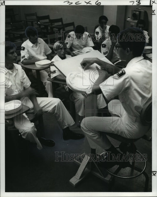 1972 Press Photo Senior Sea Cadets at the Naval Air Station in Belle Chasse- Historic Images