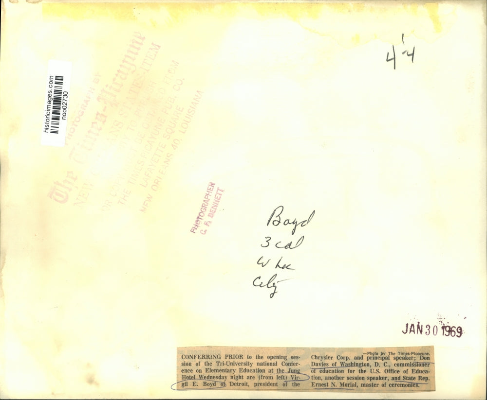 1969 Press Photo Conference on Elementary Education Speakers, Host, New Orleans