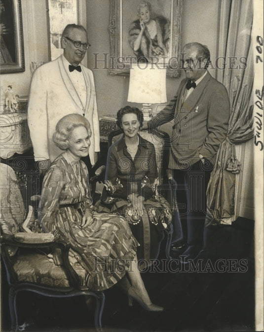 1972 Press Photo Mr. and Mrs. Lyttleton Harris, Mr. and Mrs. Edward M. Carmouche- Historic Images