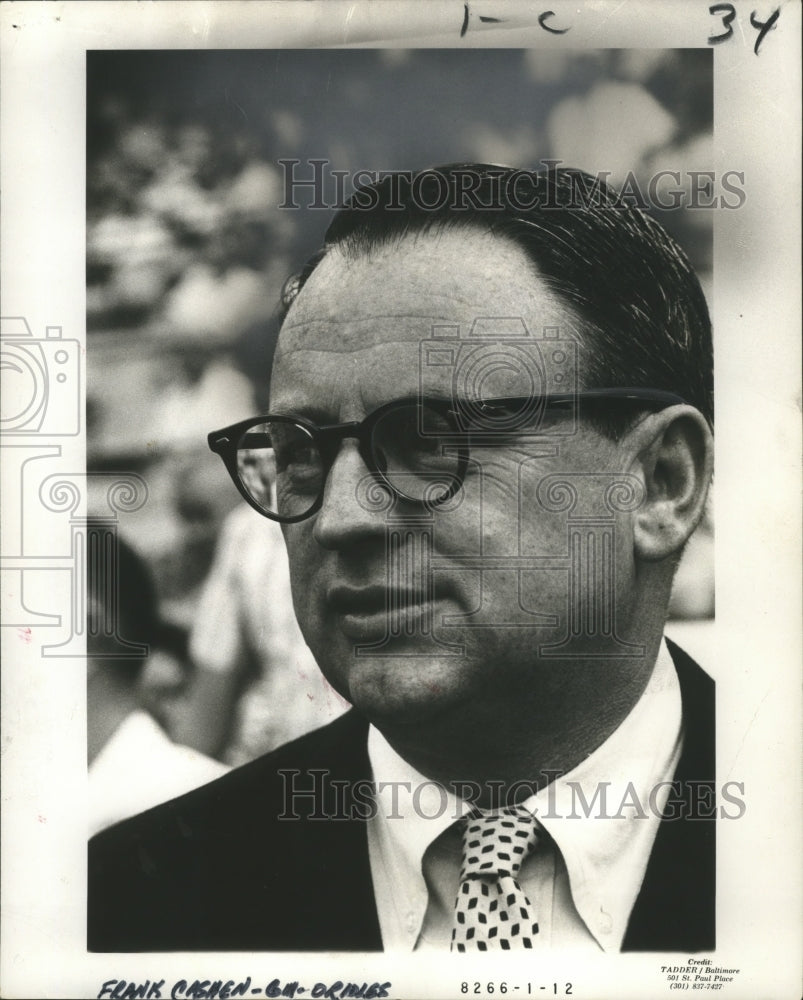 1971 Press Photo J. Frank Cashen, General Manager Baltimore Orioles - noo03177