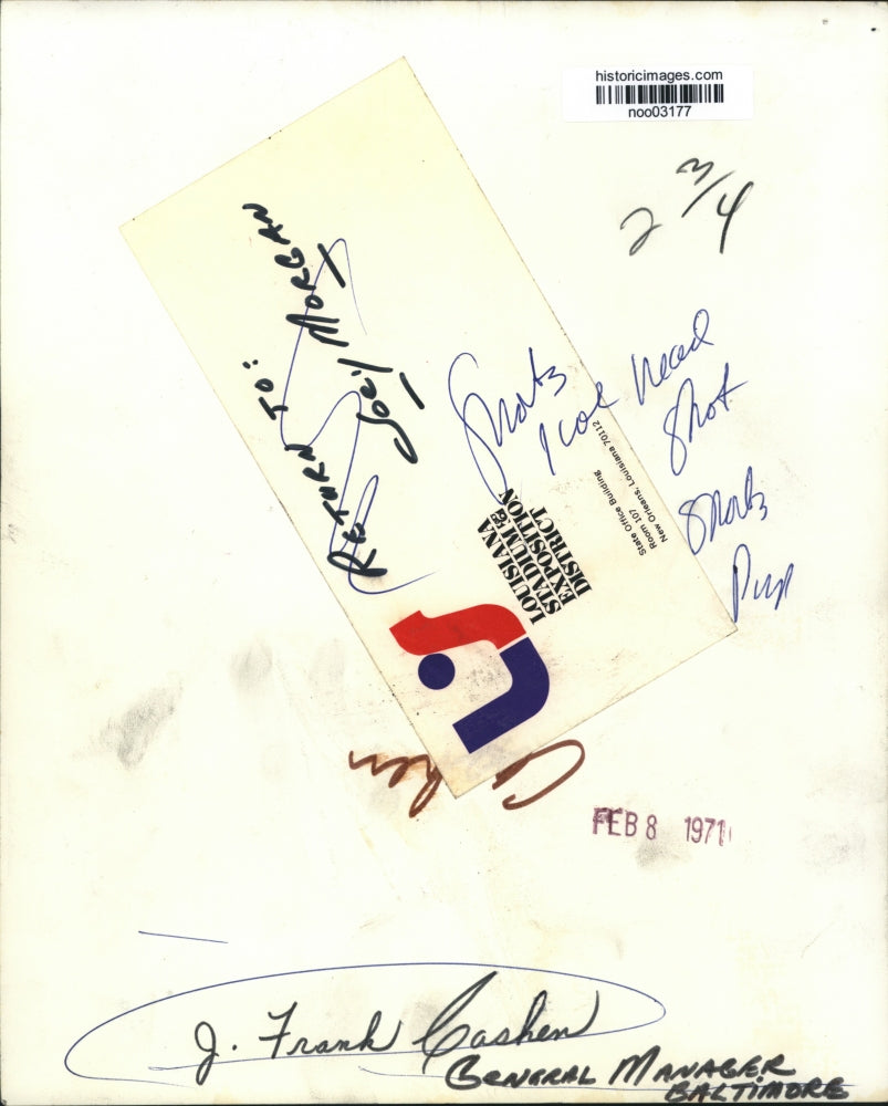 1971 Press Photo J. Frank Cashen, General Manager Baltimore Orioles - noo03177