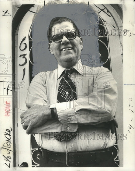 1976 Press Photo Richard "Dick" Burke, Fourth District assessor, New Orleans- Historic Images