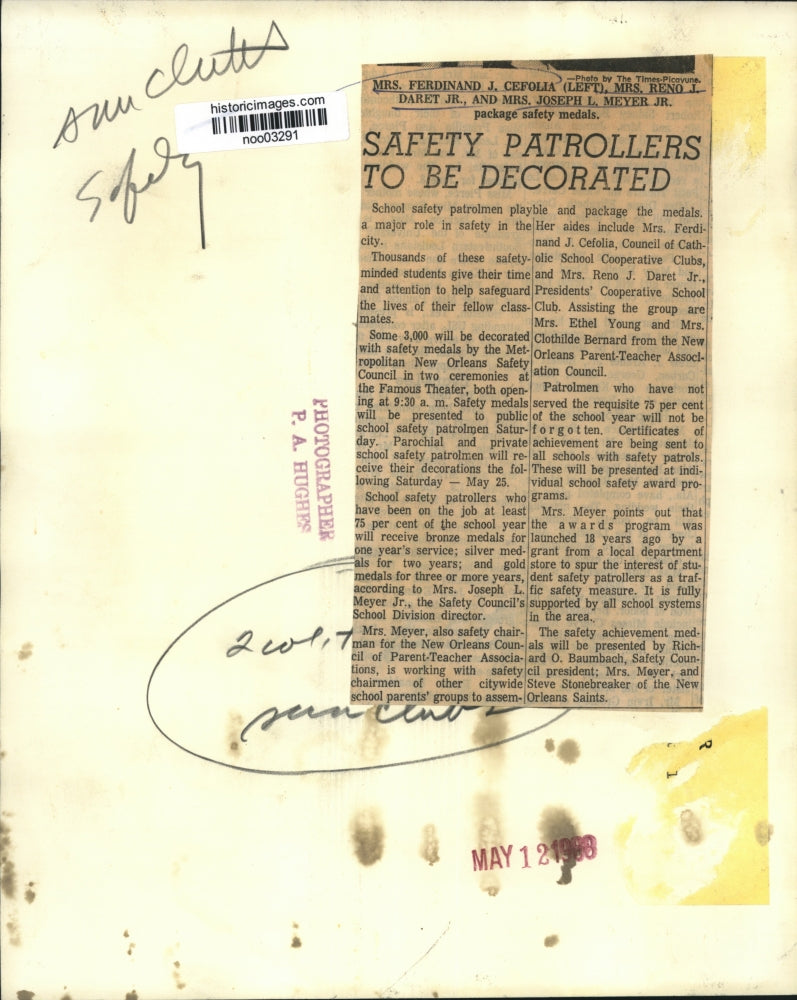 1968 Press Photo Safety medals packaged to be awarded to Safety Patrollers