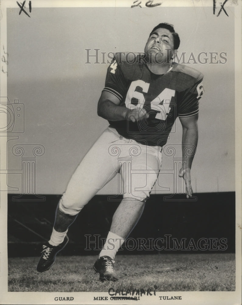 1967 Press Photo Football guard Mike Calamari of Tulane - noo03449- Historic Images