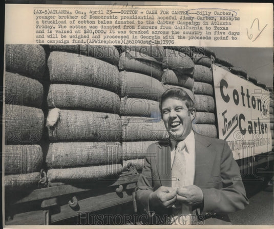 1976 Press Photo Billy Carter, younger brother of President Jimmy Carter- Historic Images
