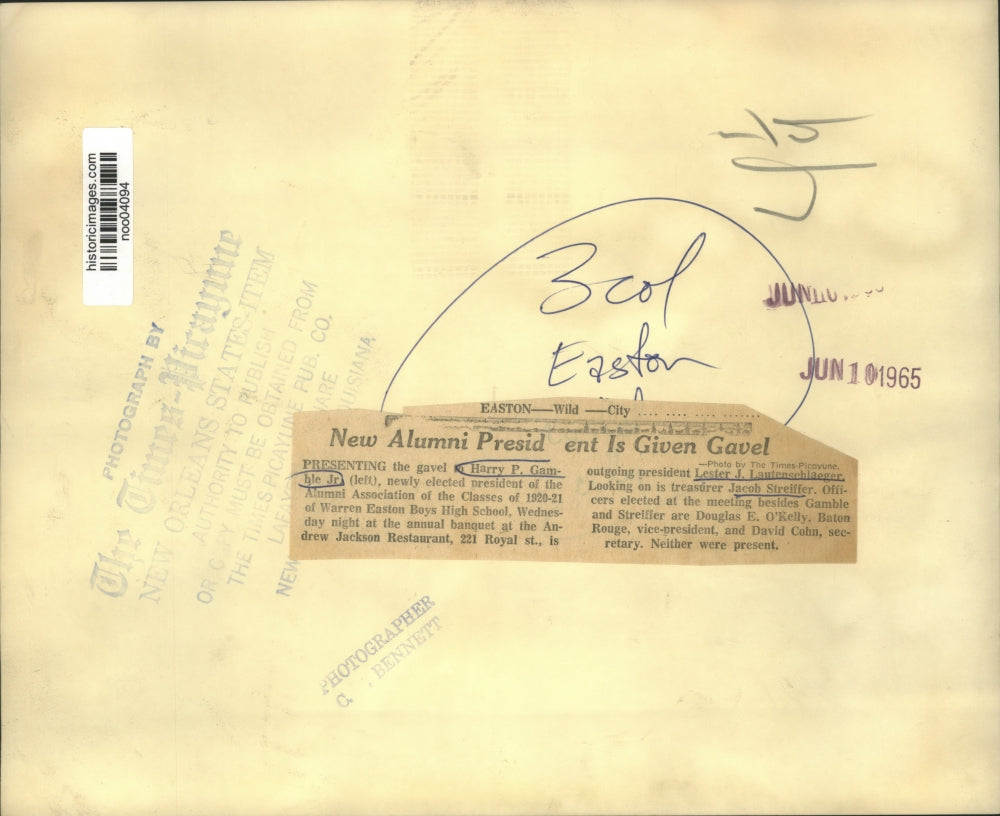 1965 Press Photo Alumni Association of the Classes of 1920-21 new officers