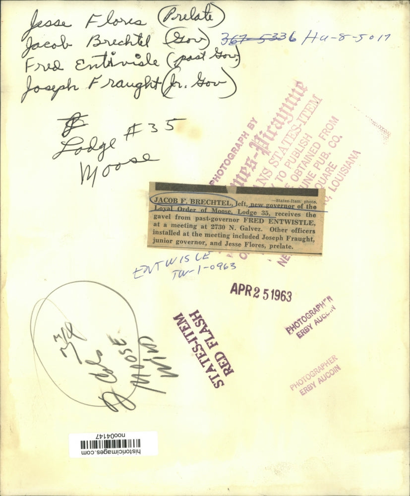 1963 Press Photo Loyal Order of Moose, Lodge 35 delegates at the meeting