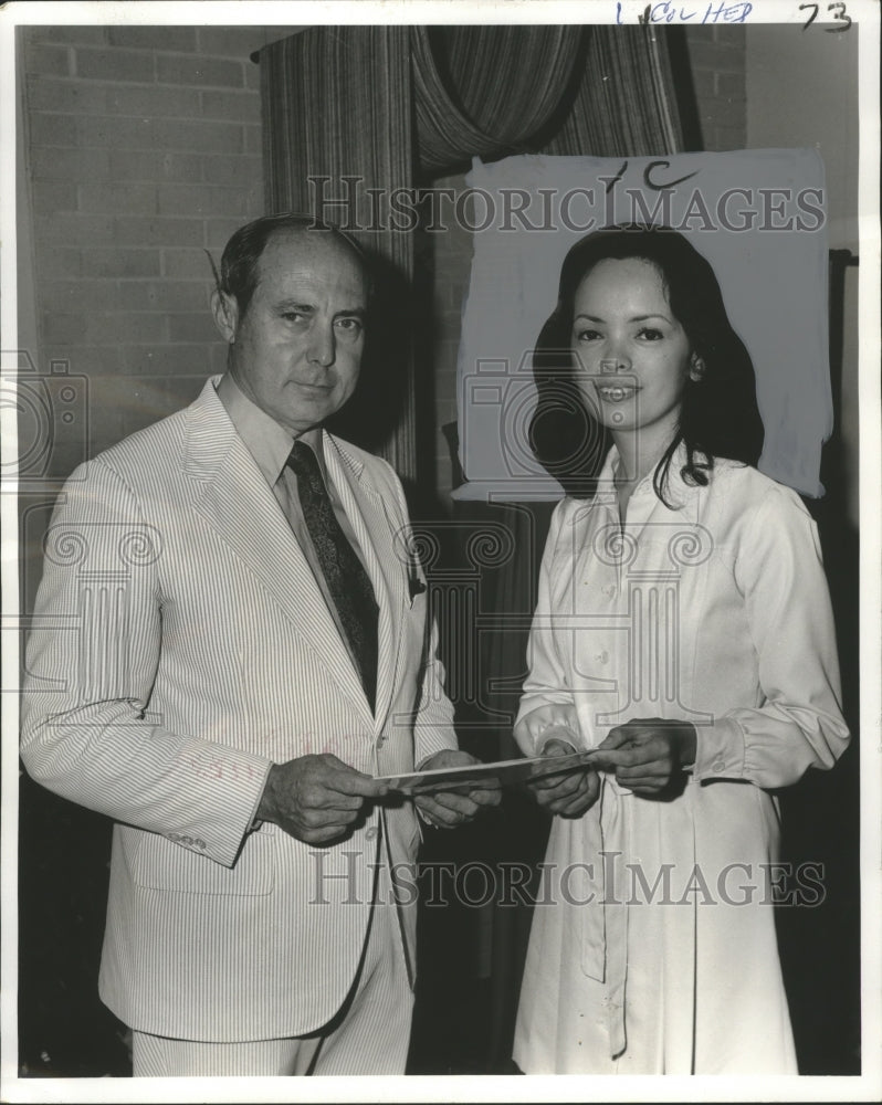 1973 Press Photo Philippine-American Women&#39;s Assoc. president Fenita A. Camach- Historic Images