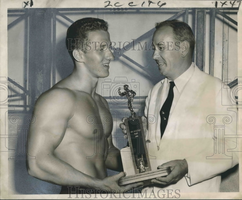 Load image into Gallery viewer, 1956 Press Photo Terrell Brunett, Mr. Audubon Park Contest from George Douglass
