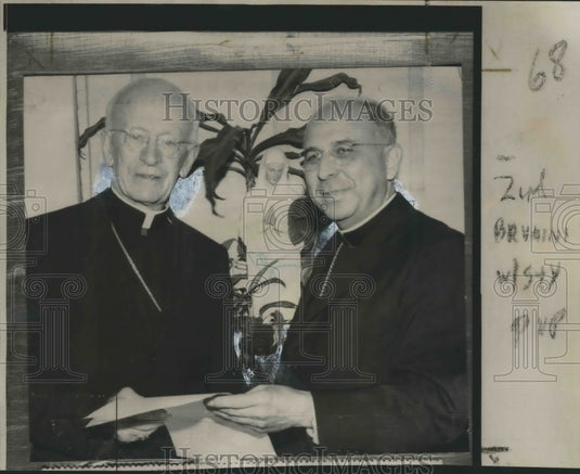 1967 Press Photo Religion - Bishop Joseph Brunint with Bishop Richard O. Berow