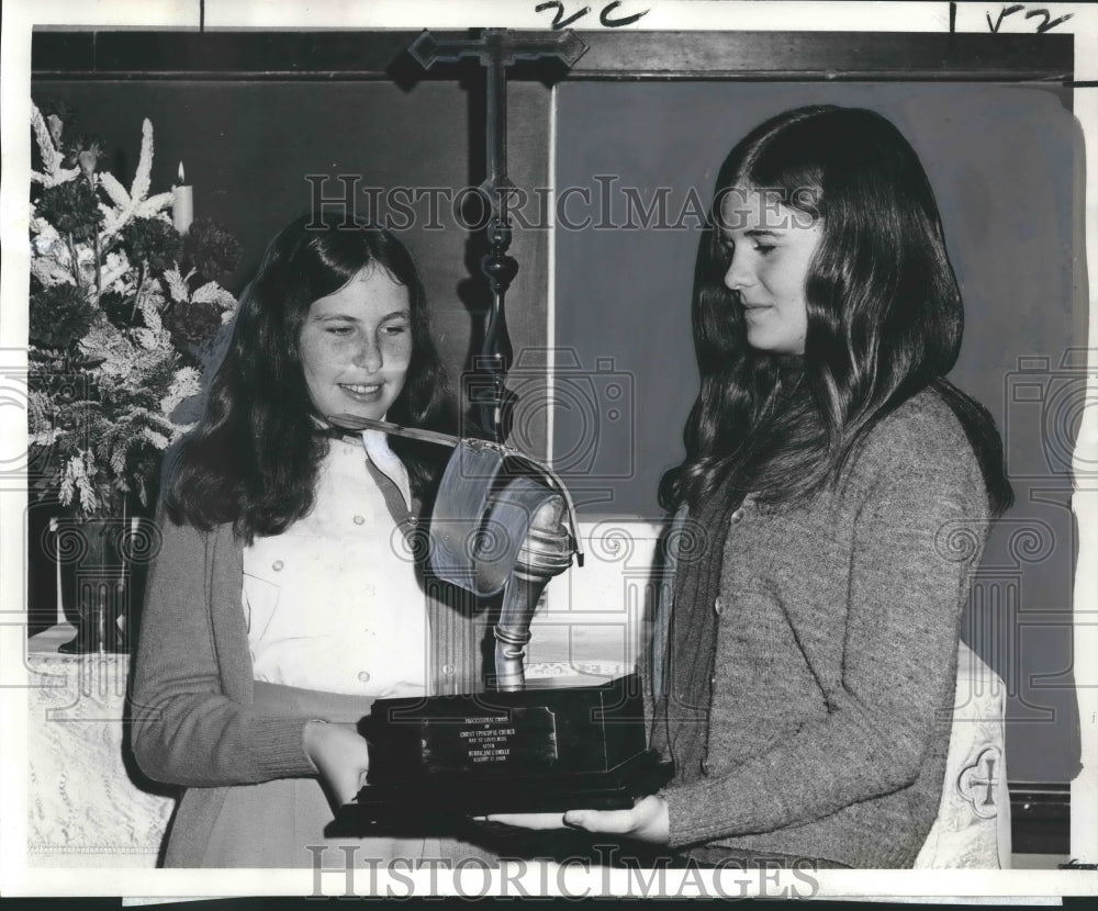 1970 Press Photo The Twisted Cross of Christ Episcopal Church at Bay St. Louis- Historic Images