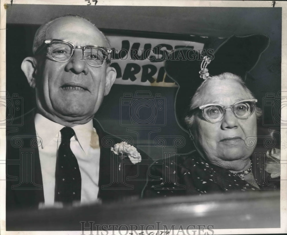 1961 Press Photo Mr. and Mrs. Michel Coffaro celebrate 50th Wedding Anniversary