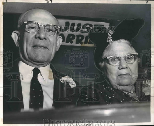1961 Press Photo Mr. and Mrs. Michel Coffaro celebrate 50th Wedding Anniversary