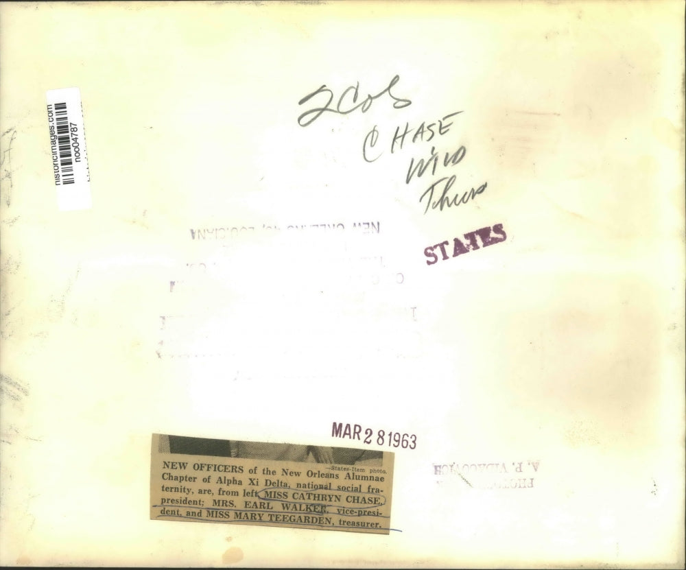 1963 Press Photo New Orleans Alumnae Chapter of Alpha Xi Delta new officers