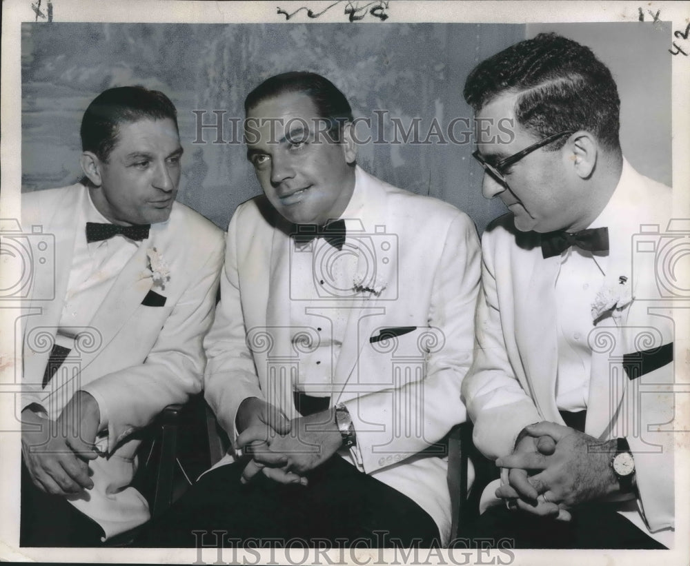 1958 Press Photo B&#39;nai B&#39;rith Leaders speak with Governor Frank G. Clement