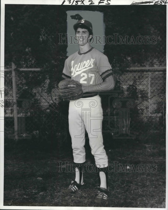 1977 Press Photo Saucer's baseball player Pascal Calogero - noo05102