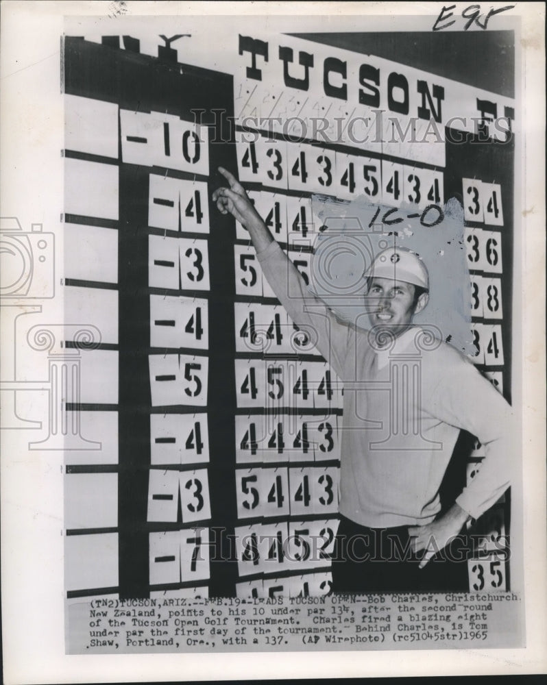 1935 Press Photo Bob Charles, New Zealand, Tucson Open Golf Tournament