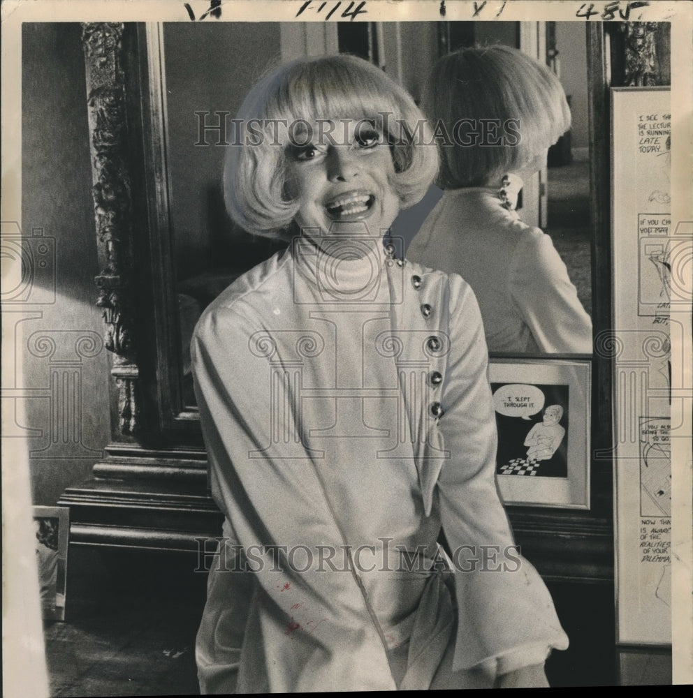 1975 Press Photo Carol Channing, Fairmont Hotel, New Orleans- Historic Images