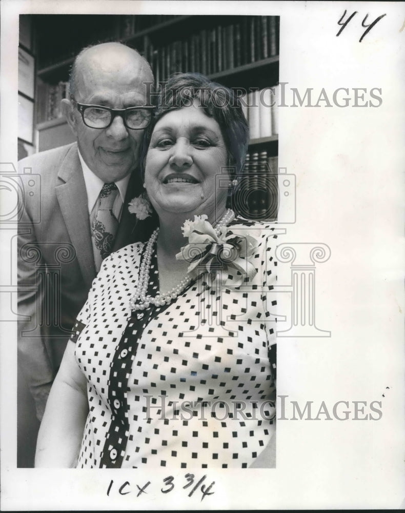 1974 Press Photo Mr. and Mrs. Gaston T. Chiasson on 50th Wedding Anniversary- Historic Images