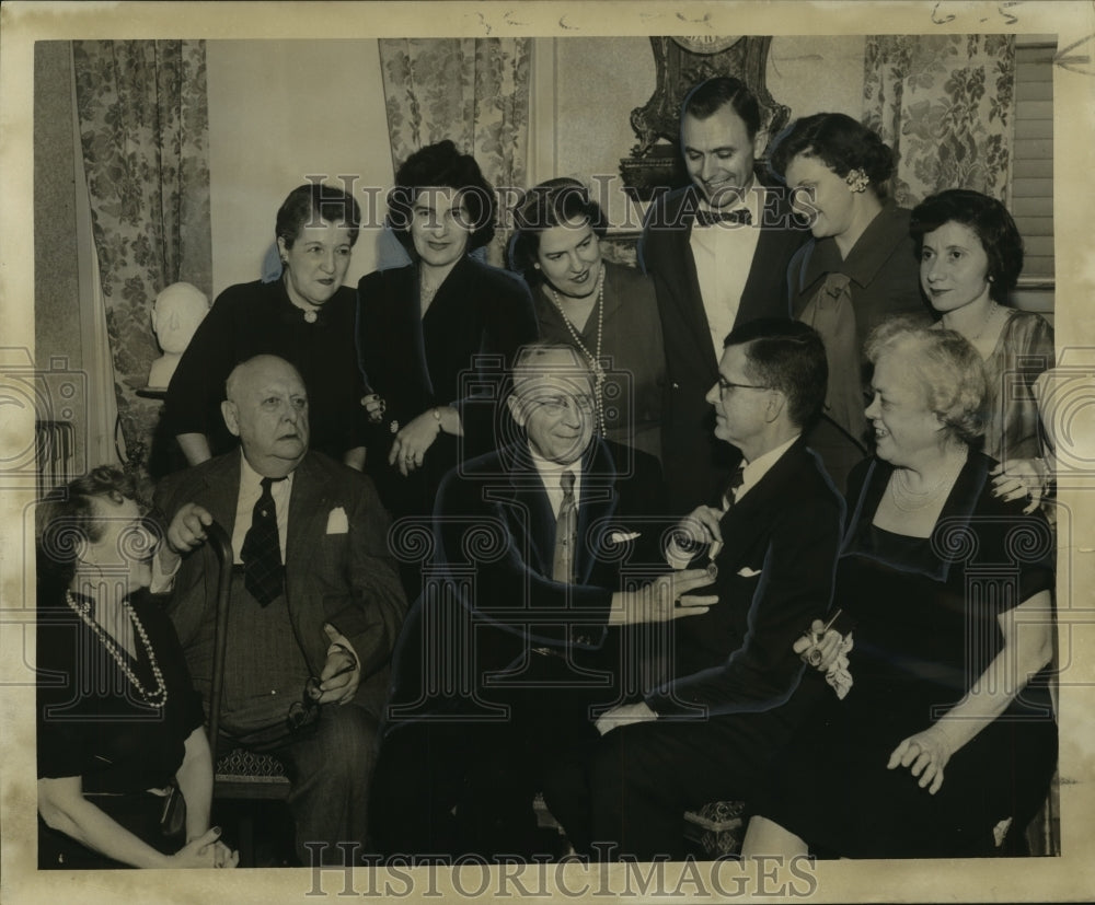 1956 Press Photo The original members of the Cesar Franck Choral Society