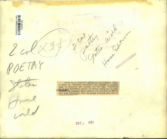 1951 Press Photo Dr. George Cooper honored by Poetry Forum at a poetry symposium
